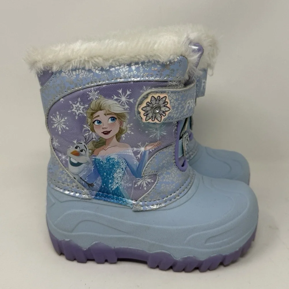 Toddler Girls' Frozen Winter Boots - Insulated Snow‎ Boots for Cold Weather Sz 9